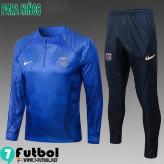 KIT:Chandal Futbo PSG azul Ninos 2022 2023 TK441