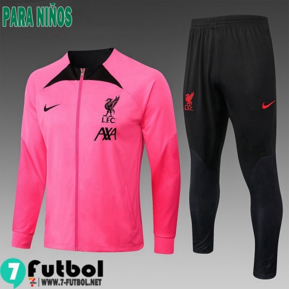 KIT:Chaquetas Liverpool rosado Ninos 2022 2023 TK450