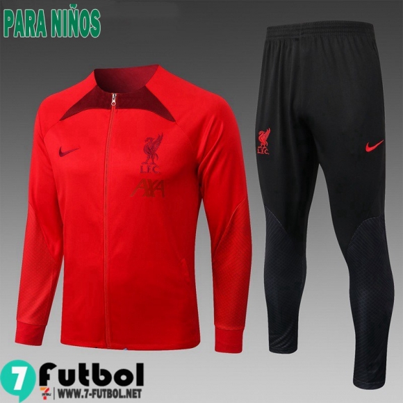 KIT:Chaquetas Liverpool rojo Ninos 2022 2023 TK452