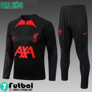 KIT:Chandal Futbo Liverpool Negro Ninos 2022 2023 TK453