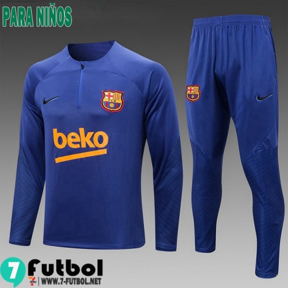 KIT:Chandal Futbo Barcelona azul Ninos 2022 2023 TK459