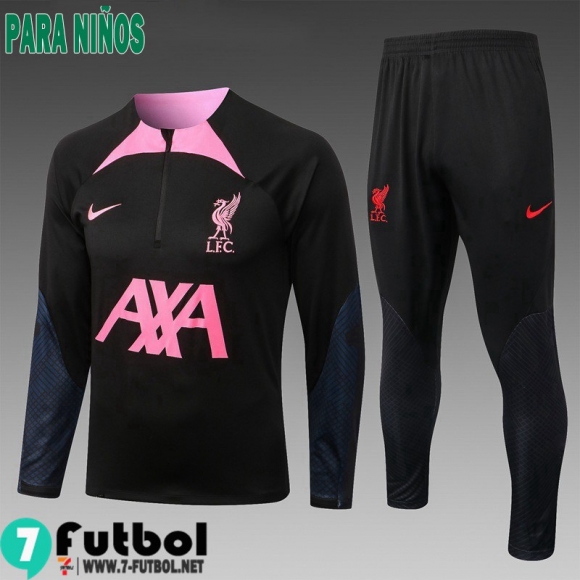 KIT:Chandal Futbo Liverpool Negro Ninos 2022 2023 TK463