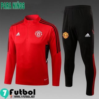 KIT:Chaquetas Manchester United rojo Ninos 2022 2023 TK472