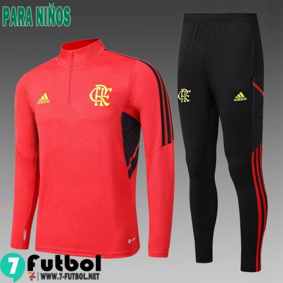 KIT:Chandal Futbo Flamengo rojo Ninos 2022 2023 TK480