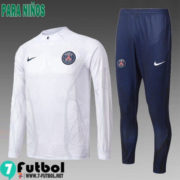 KIT:Chandal Futbo PSG Blanco Ninos 2022 2023 TK483