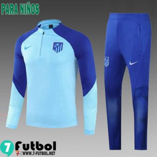 KIT:Chandal Futbo Atletico Madrid cielo azul Ninos 2022 2023 TK486