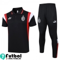 KIT : Polo Futbol AC Milan negro Hombre 23 24 E09