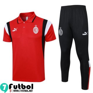 KIT : Polo Futbol AC Milan rojo Hombre 23 24 E10