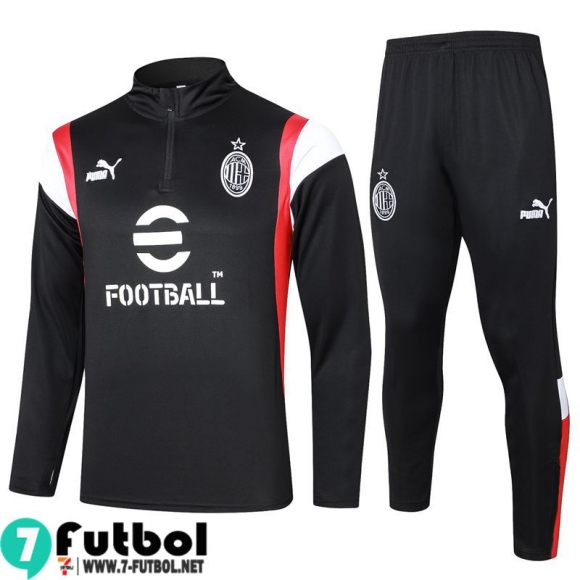 KIT: Chandal Futbol AC Milan negro Hombre 23 24 A99