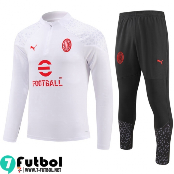 KIT: Chandal Futbol AC Milan Blanco Hombre 23 24 A106