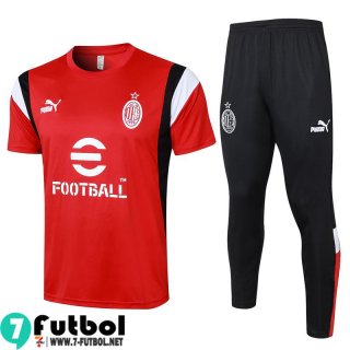 KIT: Chandal Futbol T Shirt AC Milan rojo Hombre 23 24 A125