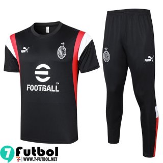 KIT: Chandal Futbol T Shirt AC Milan negro Hombre 23 24 A126