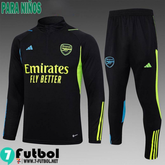 KIT: Chandal Futbol Arsenal negro Ninos 23 24 C32