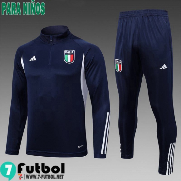 KIT: Chandal Futbol Italia Azul marino Ninos 23 24 C34