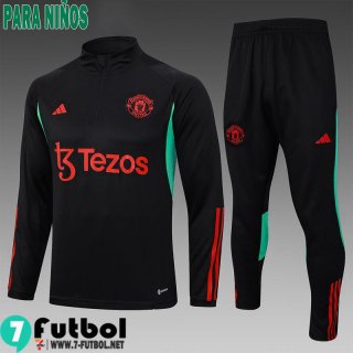 KIT: Chandal Futbol Manchester United negro Ninos 23 24 C38