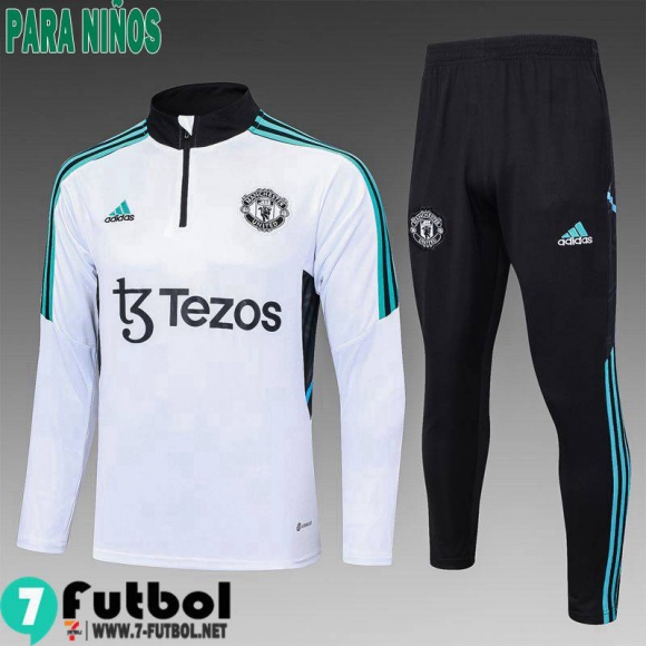 KIT: Chandal Futbol Manchester United Blanco Ninos 23 24 C40