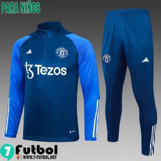 KIT: Chandal Futbol Manchester United azul Ninos 23 24 C41