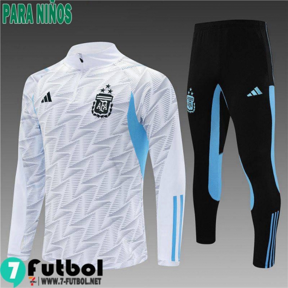 KIT: Chandal Futbol Argentina Blanco Ninos 23 24 C45