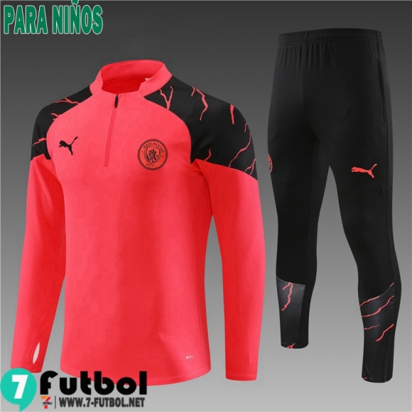 KIT: Chandal Futbol Manchester City rojo Ninos 23 24 C49