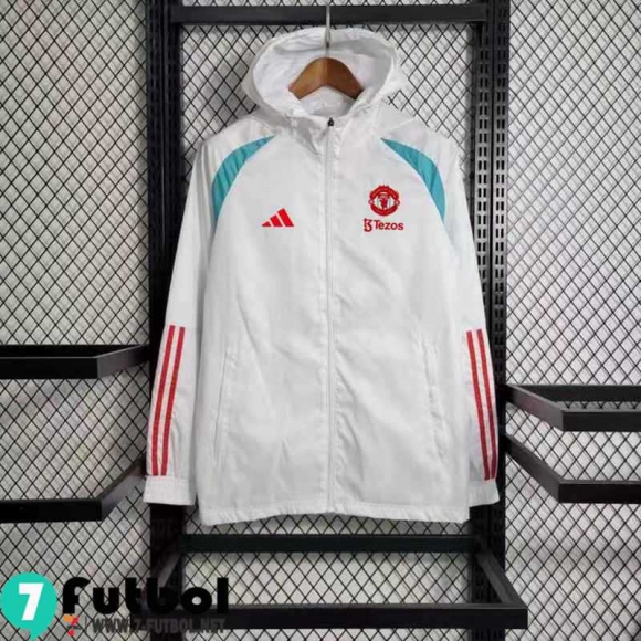 Chaqueta Cazadora Manchester United Blanco Hombre 23 24 D135