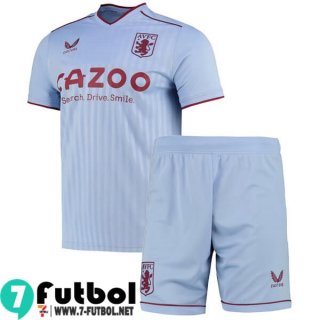Camiseta Futbol Aston Villa Segunda Ninos 2022 2023