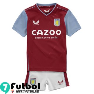 Camiseta Futbol Aston Villa Primera Ninos 2022 2023