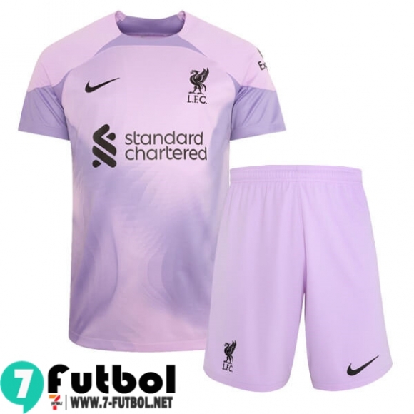 Camiseta Futbol Liverpool Gardiens De But Ninos 2022 2023