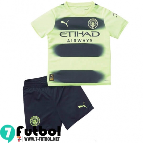 Camiseta Futbol Manchester City Tercera Ninos 2022 2023