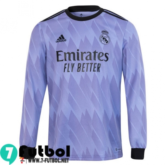 Camiseta Futbol Real Madrid Segunda Hombre Manga Larga 2022 2023