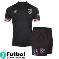 Camiseta Futbol West Ham United Segunda Ninos 2022 2023