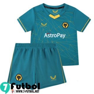 Camiseta Futbol Wolverhampton Wanderers Segunda Ninos 2022 2023