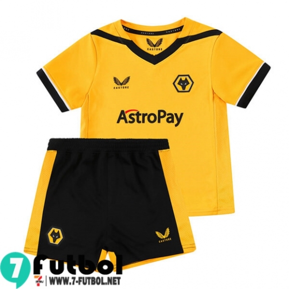 Camiseta Futbol Wolverhampton Wanderers Primera Ninos 2022 2023