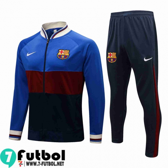 Chaquetas Futbol Barcelona azul oscuro Hombre 2021 2022 JK202