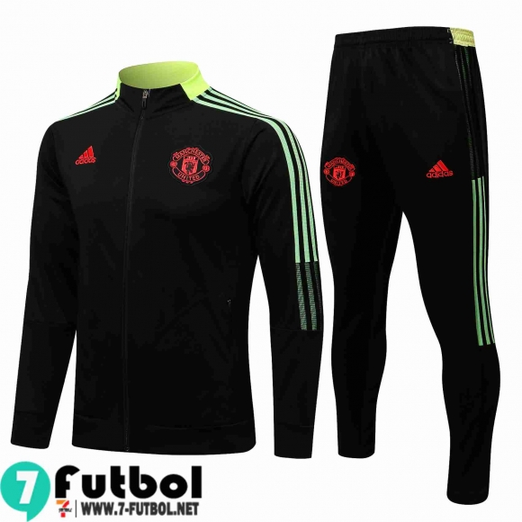 Chaquetas Futbol Manchester United negro Hombre 2021 2022 JK208