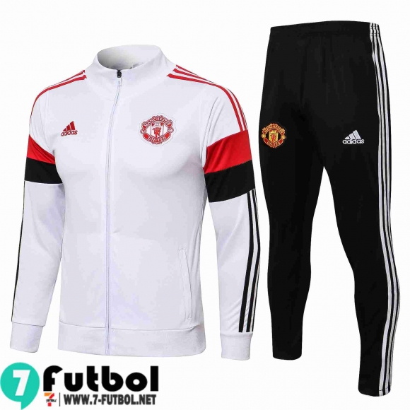 Chaquetas Futbol Manchester United blanca Hombre 2021 2022 JK213