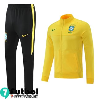 Chaquetas Futbol Brasil amarillo Hombre 2021 2022 JK217