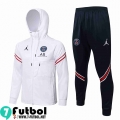Chaquetas Futbol - Sudadera Con Capucha PSG Paris blanca Hombre 2021 2022 JK221