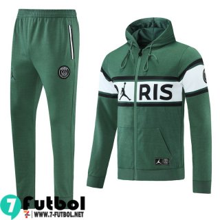 Chaquetas Futbol - Sudadera Con Capucha PSG Paris verde Hombre 2021 2022 JK227