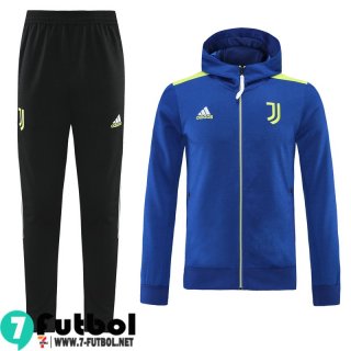 Chaquetas Futbol - Sudadera Con Capucha Juventus azul Hombre 2021 2022 JK236