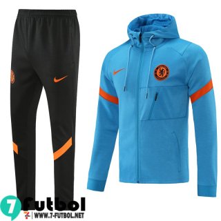 Chaquetas Futbol - Sudadera Con Capucha Chelsea azul Hombre 2021 2022 JK240