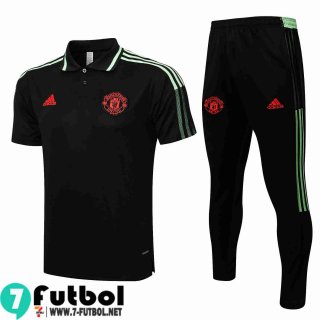 Polo Futbol Manchester United negro Hombre 2021 2022 PL211