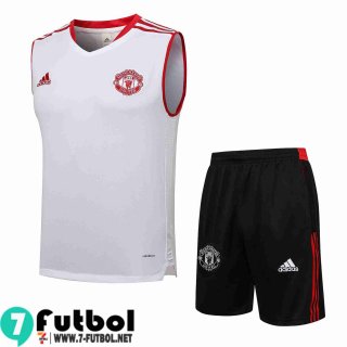 Sin Mangas Manchester United blanca Hombre 2021 2022 PL215