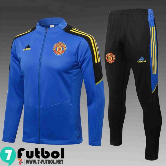 Chaquetas Futbol Manchester United azul Niños 2021 2022 TK114