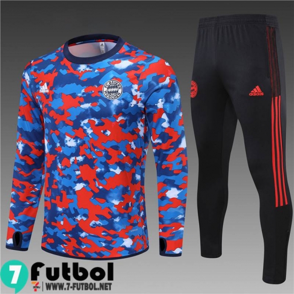 Chandal Futbol Bayern Munich rojo azul Niños 2021 2022 TK123