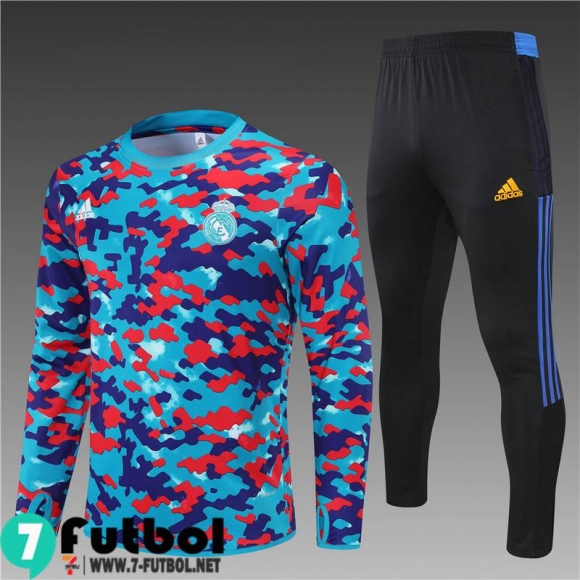 Chandal Futbol Real Madrid azul rojo Niños 2021 2022 TK129