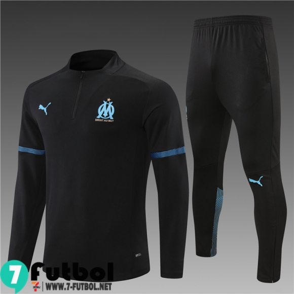 Chandal Futbol Olympique Marsella negro Niños 2021 2022 TK135