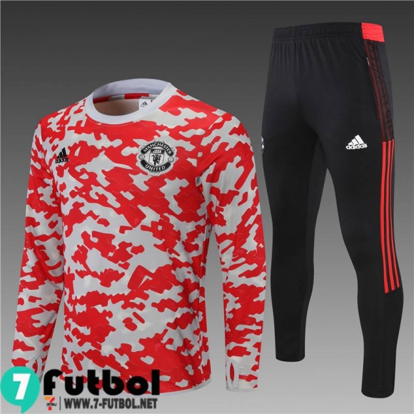 Chandal Futbol Manchester United Rojo gris Niños 2021 2022 TK140