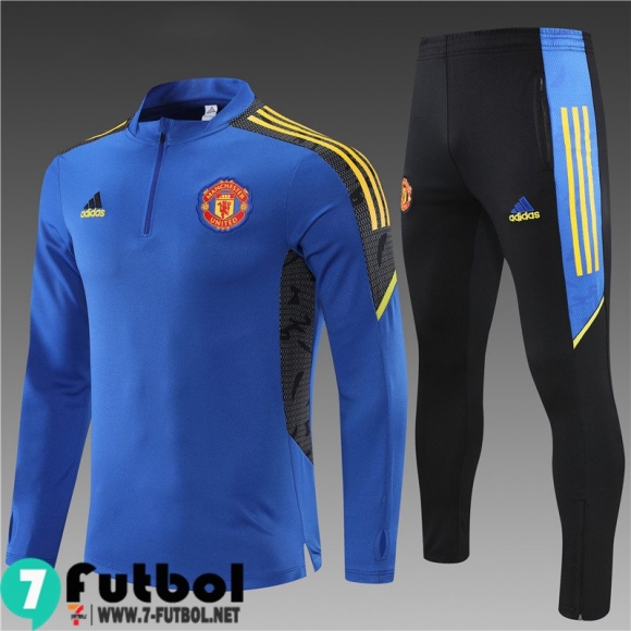 Chandal Futbol Manchester United azul Niños 2021 2022 TK142