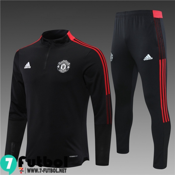 Chandal Futbol Manchester United negro Niños 2021 2022 TK143