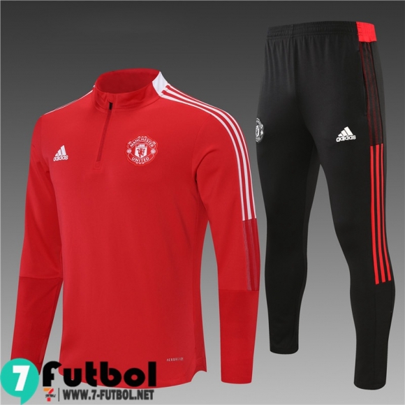 Chandal Futbol Manchester United Rojo Niños 2021 2022 TK144